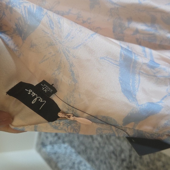 Lulus NWT Breathtaking Charm Blush and Blue Floral Tie-Strap Maxi Dress - Picture 6 of 6